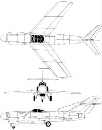 Plan trois vues du La-200 B